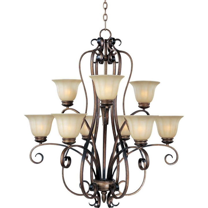Maxim Lighting Fremont 9-Light Platinum Dusk Chandelier