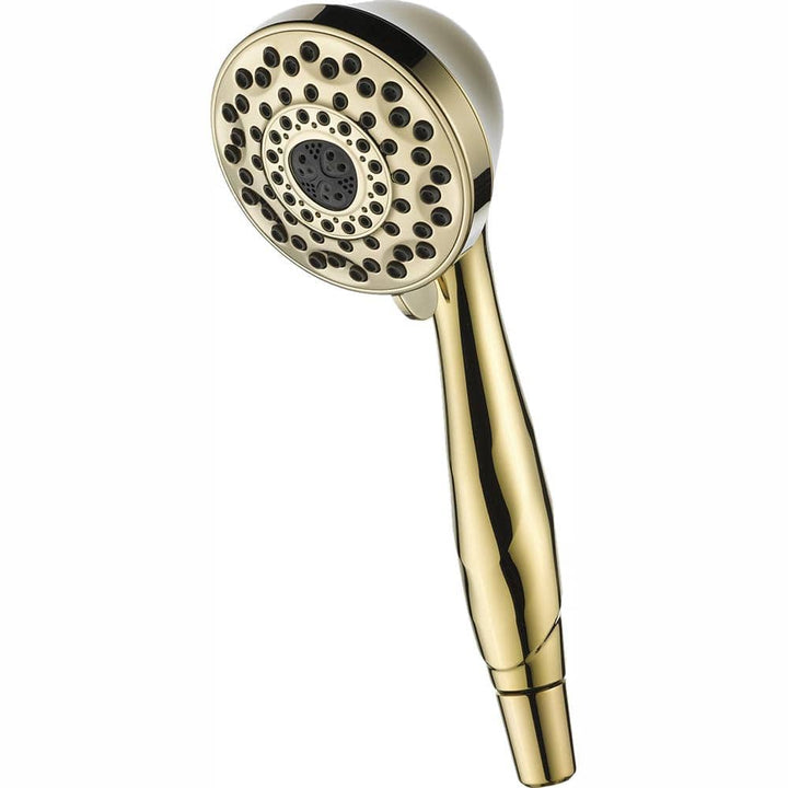 Delta 7-Spray 3.81 in. Wall Mount Handheld Shower Head in Polished Brass, 1.75 GPM