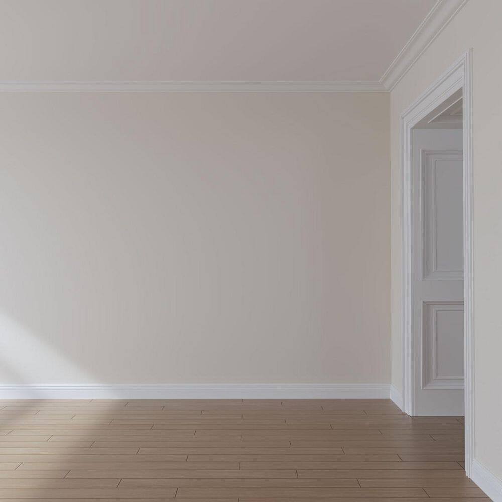 Ekena Millwork 5-3/8 in. x 2-1/8 in. x 94-1/2 in. Foster Smooth Crown Moulding