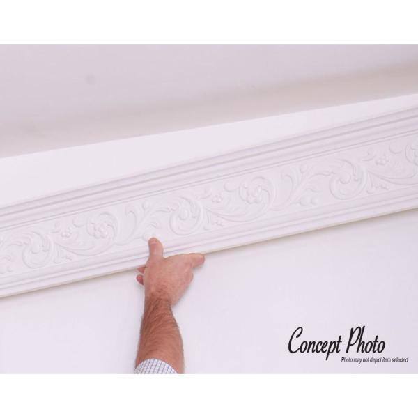 American Pro Decor 3-3/4 in. x 5-1/2 in. x 94-1/2 in. Floral Polyurethane Crown Moulding Pro Pack 15-1/2 LF (2-Pack)