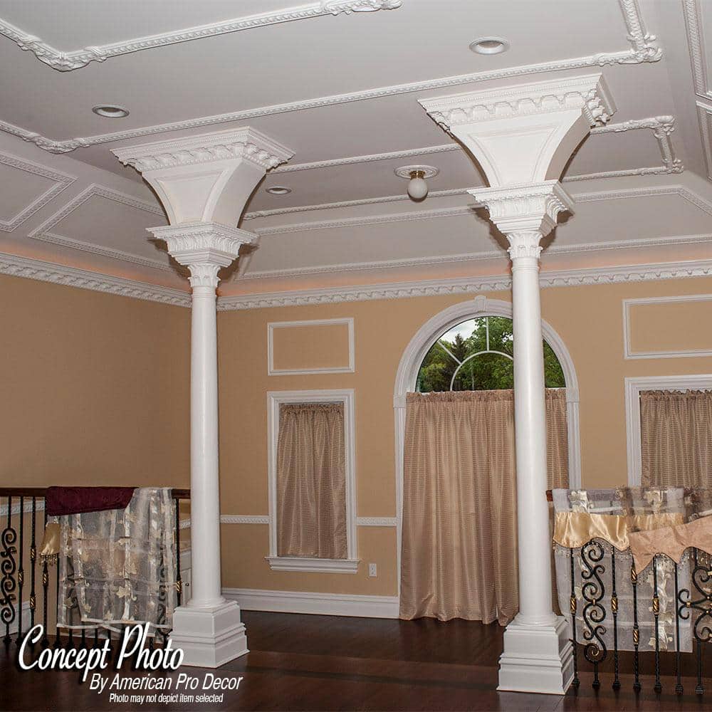 American Pro Decor 5-7/8 in. x 4-15/16 in. x 94-1/2 in. Decorative Polyurethane Crown Moulding Pro Pack 15-1/2 LF (2-Pack)
