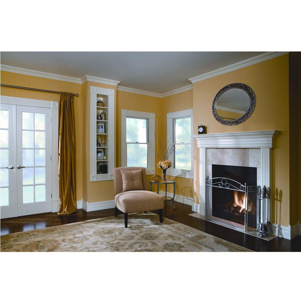 HOUSE OF FARA 8659 3/4 in. x 4 1/2 in. x 96 in. Primed MDF Crown Moulding (1-Piece − 8 Total Linear Feet)