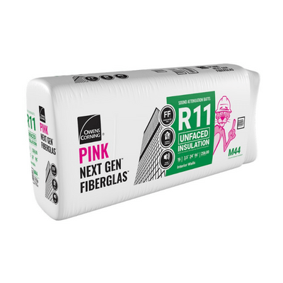 Owens Corning R-11 Unfaced Fiberglass Insulation Batts, 3.5 in. x 15.25 in. x 105 in. (4 Bags)