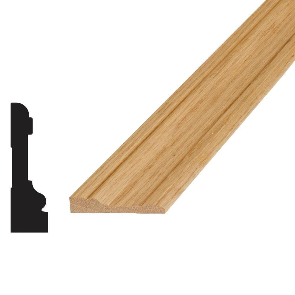 Alexandria Moulding 3/4 in. D x 2.3/4 in. W x 96 in. L Oak Wood Casing Moulding Pack (6-Pack)
