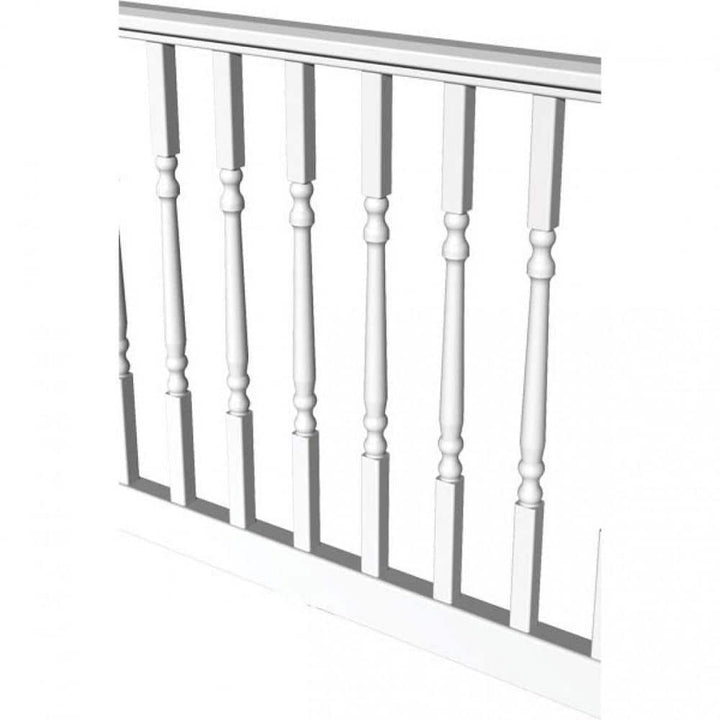 RDI Original Rail 6 ft. x 36 in. White Vinyl Turned Baluster Level Rail Kit