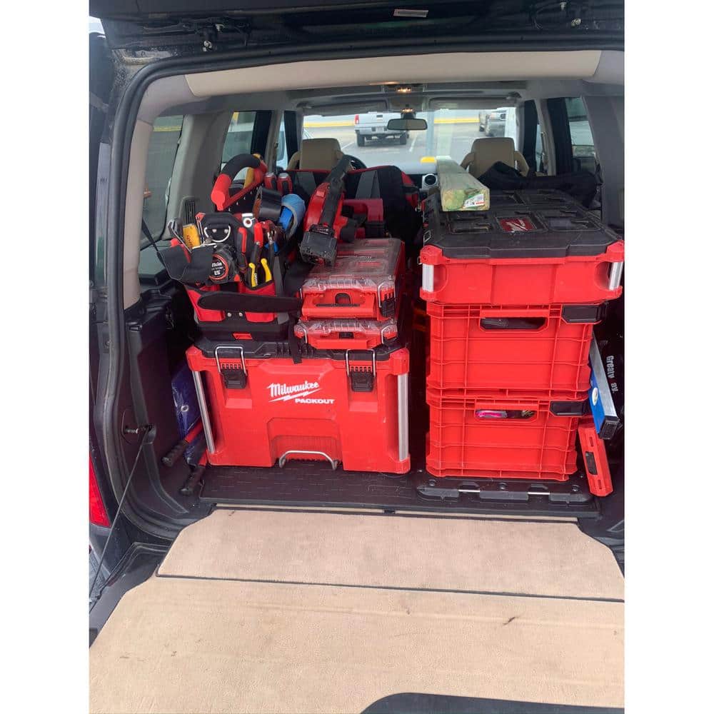 Milwaukee PACKOUT Stackable Crate, 9.9 in. H x 18.6 in. W x 15 in. D
