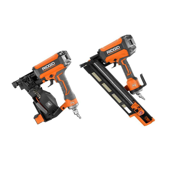 RIDGID 21° 3-1/2 in. Round-Head Framing Nailer and 15° 1-3/4 in. Coil Roofing Nailer Combo