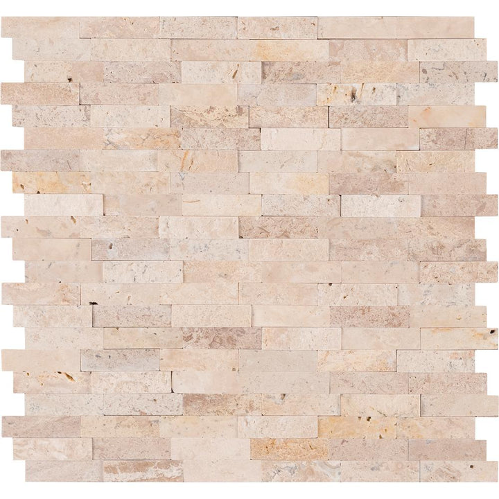 MS International STIK Wall-Tile Roman Beige 12 x 12 Stone Peel & Stick Mosaic Tile