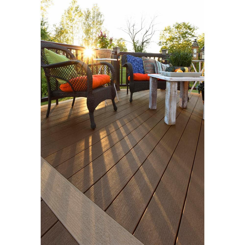 TimberTech Composite Terrain 1 in. x 6 in. x 1 ft. Grooved Rustic Elm Composite Sample (Actual: 0.94 in. x 5.36 in. x 1 ft)