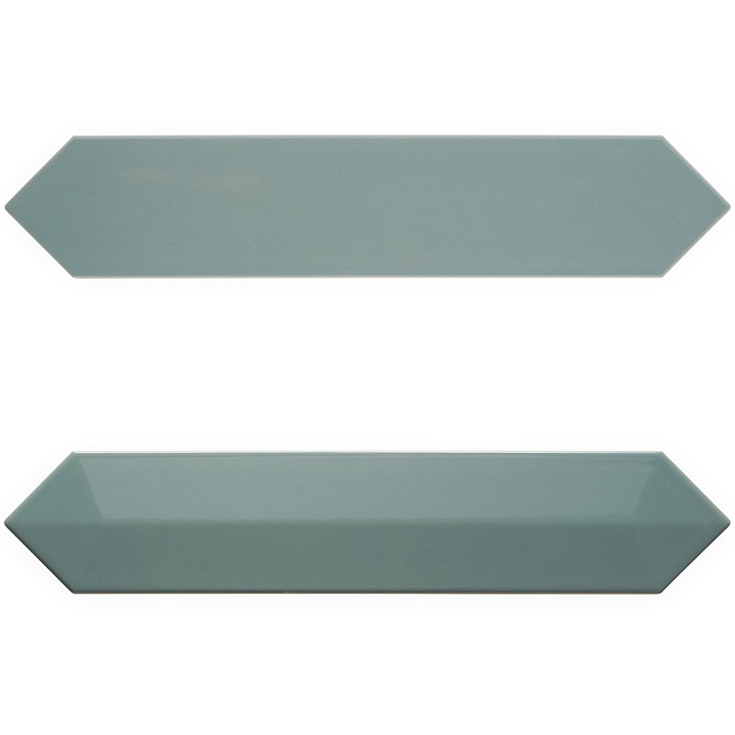Kent Jade Green 3D Picket Polished Ceramic Wall Tile - Lux Tile