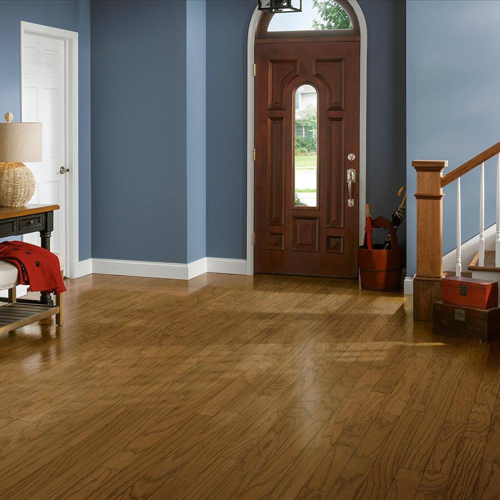 Bruce Colony Collection Saddle Oak 3/8 in. T x 3 in. W T+G Smooth Engineered Hardwood Flooring (31.5 sq.ft./ctn)