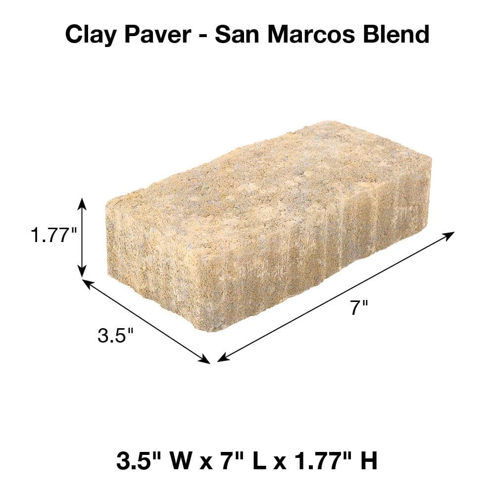 Pavestone Paper Sample Only of Clayton 3.5 in. W x 7 in. L x 1.77 in. H San Marcos Blend Concrete Paver (1-Piece)
