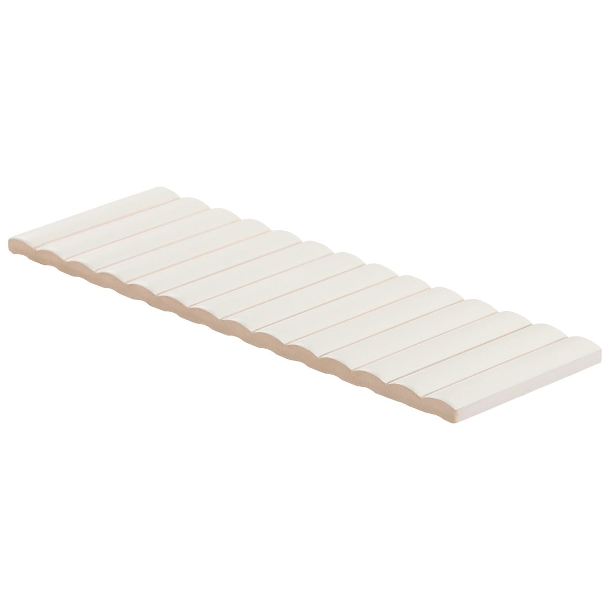 Roller Ribbed White 4x12 3D Matte Ceramic Tile - Tilebar