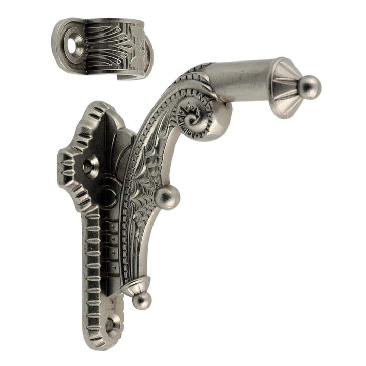 idh by St. Simons Satin Nickel Spider Web Hand Rail Bracket
