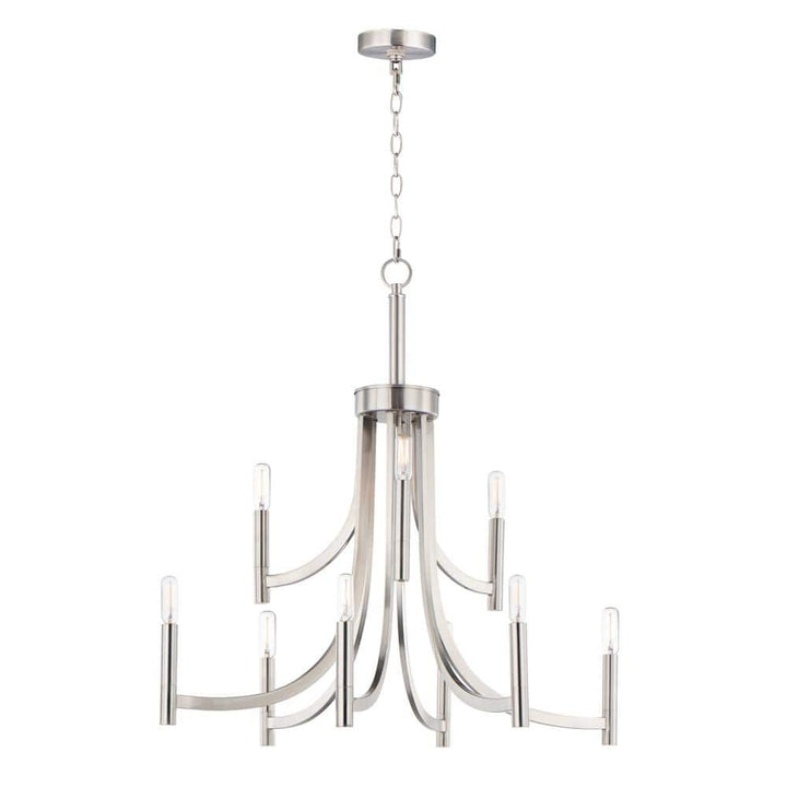 Maxim Lighting Lyndon 9-Light Satin Nickel Chandelier