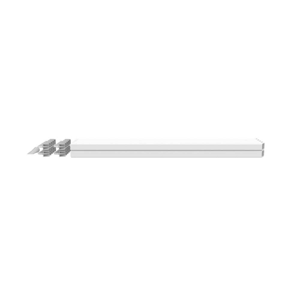 RDI Transform Satin White Resalite Square Stair Balusters with Baluster Connectors for 36 in. Rail Height (10-Pieces/Pack)