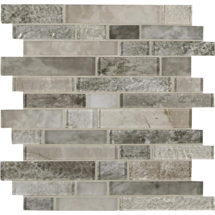 MSI Savoy Interlocking 12 in. x 12 in. x 8mm Glass Mesh-Mounted Mosaic Tile (10 sq. ft. / case)
