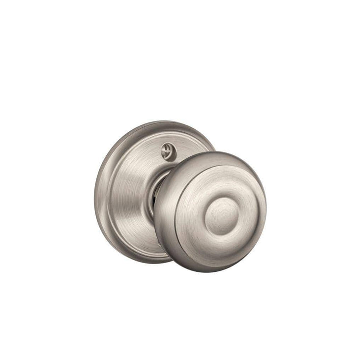 Schlage Georgian Satin Nickel Dummy Door Knob, Round Backplate