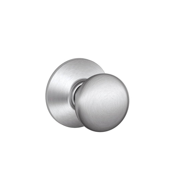 Schlage Plymouth Satin Chrome Passage Door Knob, Right or Left Handed, F10 PLY 626