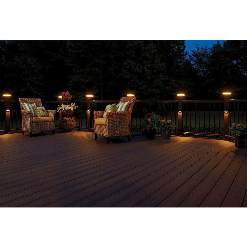 Fiberon Aluminum Post Side Light in Matte Black (2-Pack)
