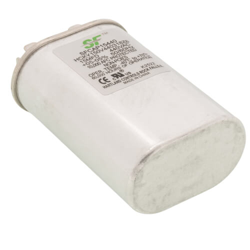 Trane SFCAP15440 capacitor - side view (Voltage: 370V; MFD: 15)