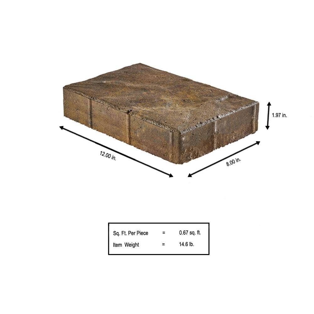 Pavestone Taverna Rec 11.81 in. L x 7.87 in. W x 1.9 in. H Sierra Blend Concrete Paver (192-Piece/124 sq. ft./pallet)