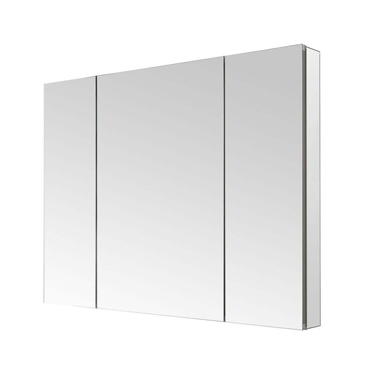 Aquadom Royale 40 in W x 36 in. H Rectangular Tri-View Medicine Cabinet with Mirror Defogger and 3X Removeable Magnifying Mirror