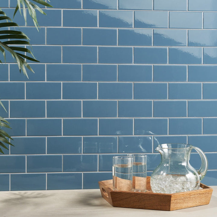 Park Hill Blue 3x6 Polished Porcelain Subway Tile
