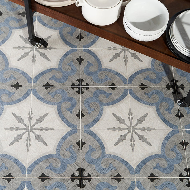Lux Tile Delancey Briar Blue 8x8 Matte Porcelain Tile