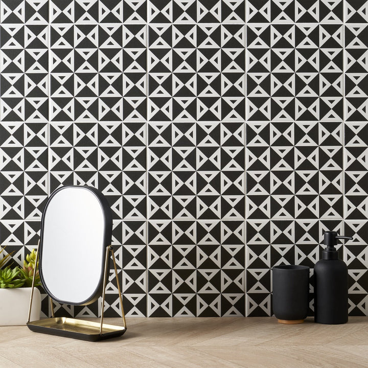 B2W Angle Negative 8x8 Matte Porcelain Tile - Lux Tile