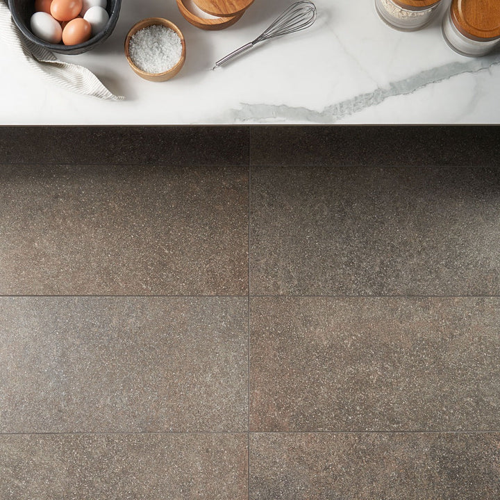 FusionTech Berlin Brown 12x24 Matte Porcelain Tile - Lux Tile