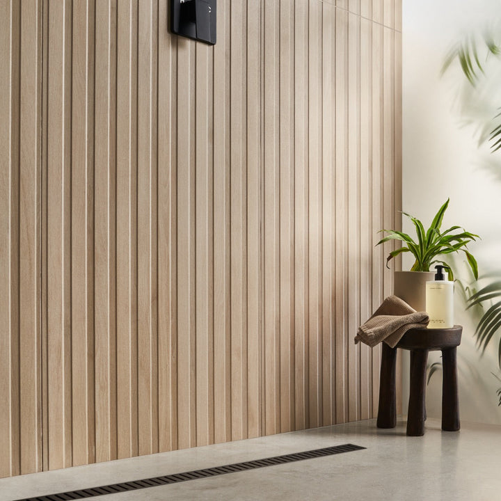 Lux Tile Nobu Ribbon Almond Brown 24x48 Matte Porcelain Tile