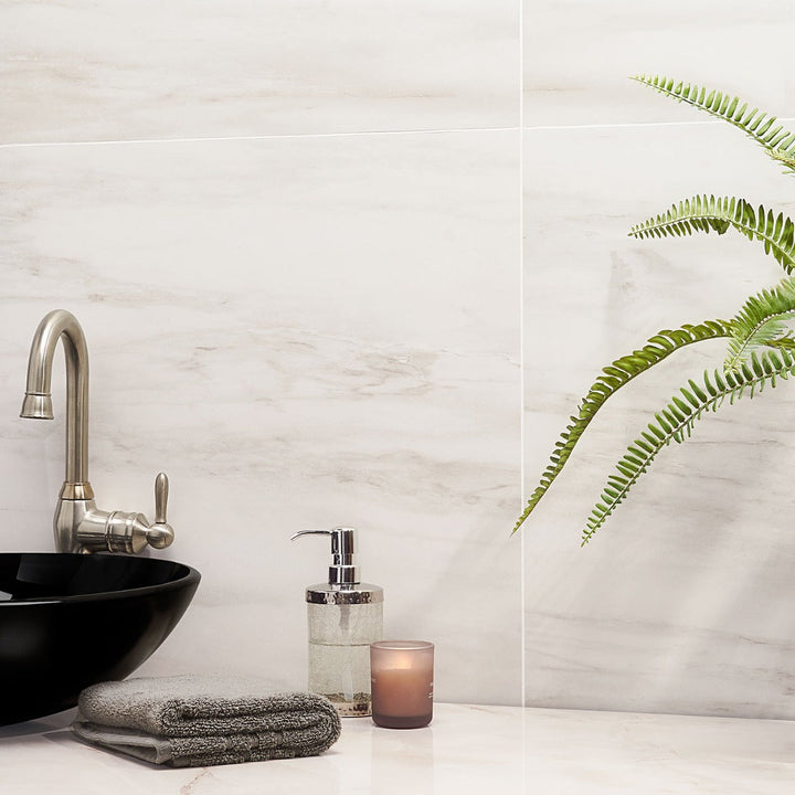 DreamStone Dolomite Snow White 24x24 Matte Porcelain Tile