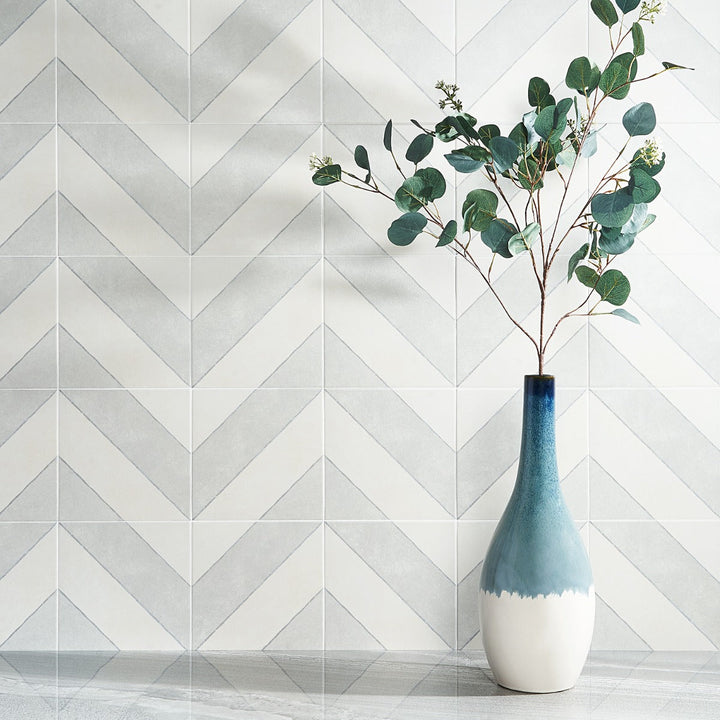 Auteur Plaid Sage Green 9x9 Matte Porcelain Tile