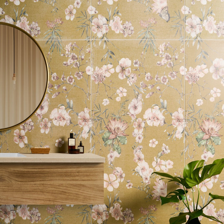 Wakana Summer Golden Yellow 24x48 Matte Porcelain Tile