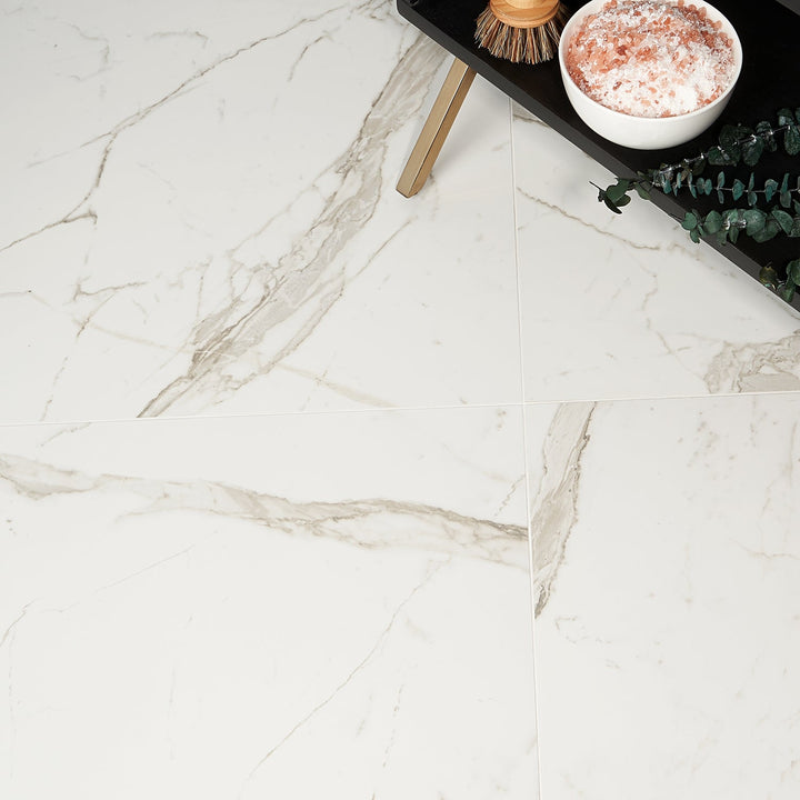 Versilia Statuario Matte Porcelain Tile 24x24 - Lux Tile