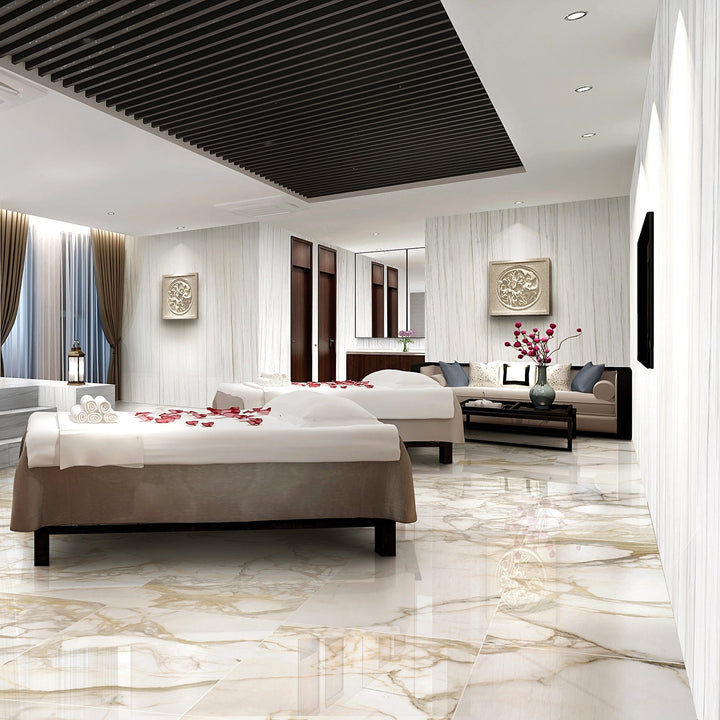 Tilebar Marmi Slim Bernini Oro 30x60 Polished Porcelain Slab
