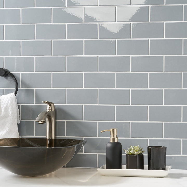 Park Hill Gray 3x6 Polished Porcelain Subway Tile