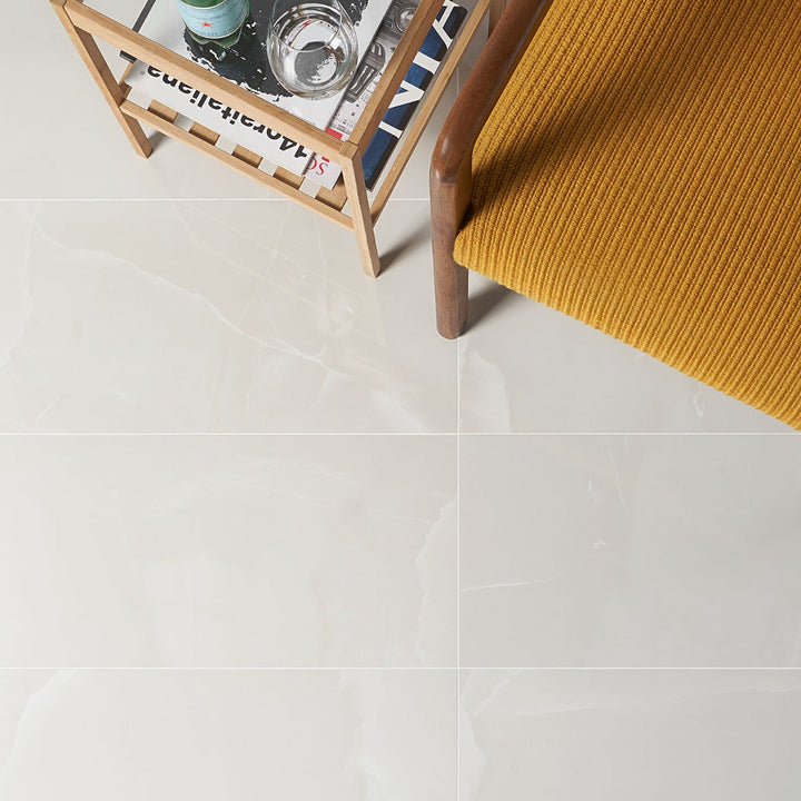 DreamStone Aztec Onyx Bianco 12x24 Polished Porcelain Tile