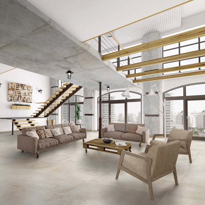 Bronx Sand Beige 24x48 Matte Porcelain Tile - Tilebar