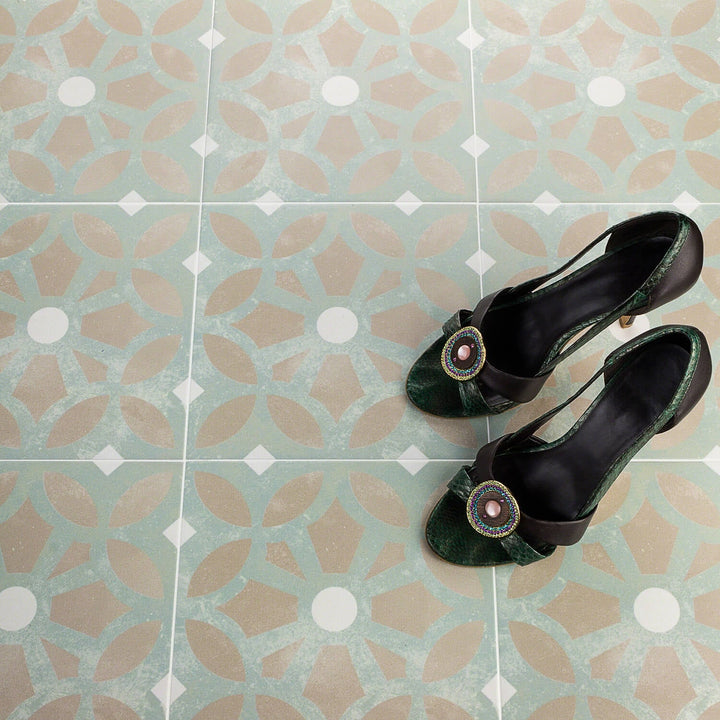 Bella Louvre Green Matte Porcelain Tile - 9x9 Inches