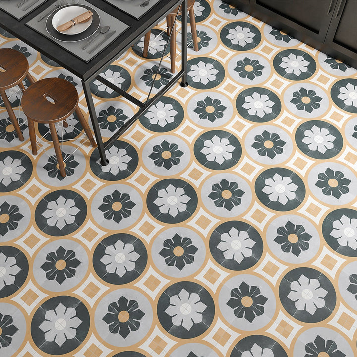 Lapaz Bloom Multicolor 9x9 Matte Porcelain Tile - Lux Tile