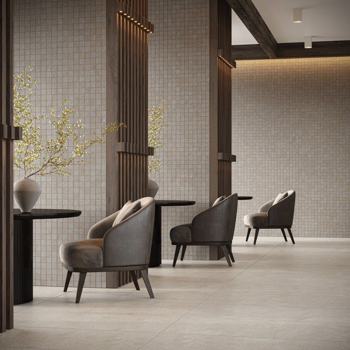 Era Crema Beige 24x48 Matte Porcelain Tile - Limestone Look