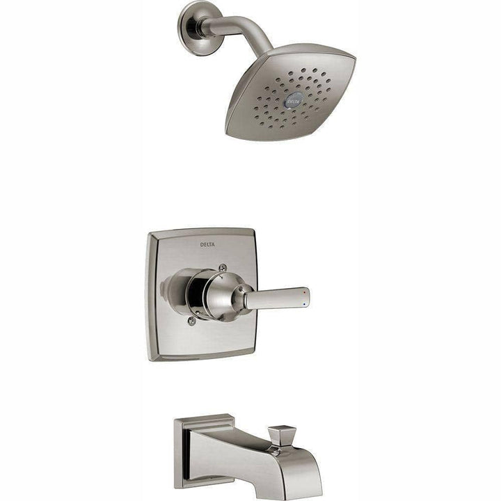 Delta Ashlyn Stainless 1-Handle Pressure Balance Tub and Shower Faucet Trim Kit (Valve Not Included)