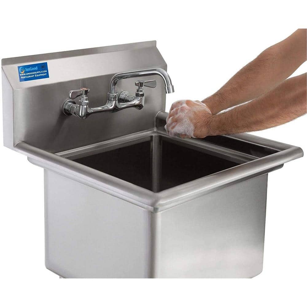 AMGOOD 29 3/4 in. x 23 5/8 in. Stainless Steel One Compartment Utility Sink