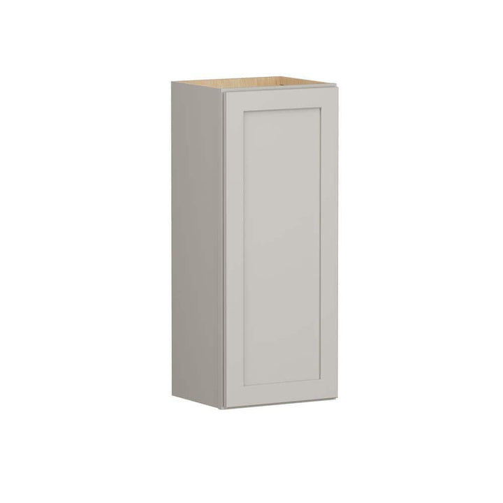 Shaker Full Overlay 15 in. W x 12 in. D x 36 in. H Plywood Assembled Wall Kitchen Cabinet in Stone Gray