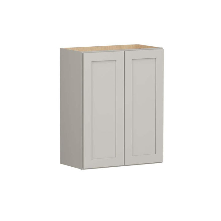 Shaker Full Overlay 24 in. W x 12 in. D x 30 in. H Plywood Assembled Wall Kitchen Cabinet in Stone Gray