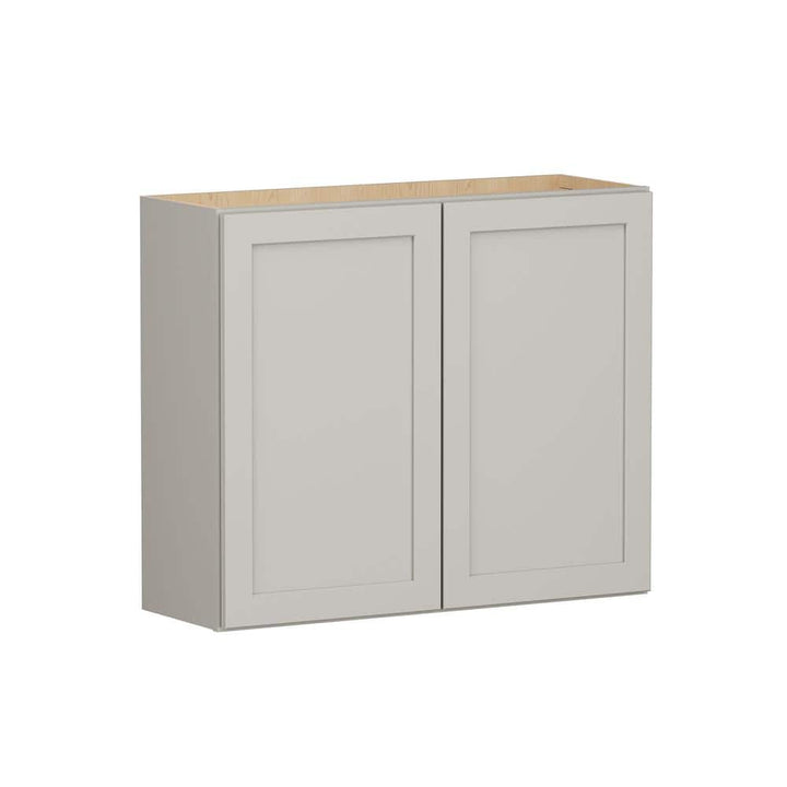 SIMPLY WOODMARK PRO Shaker Full Overlay 36 in. W x 12 in. D x 30 in. H Plywood Assembled Wall Kitchen Cabinet in Stone Gray