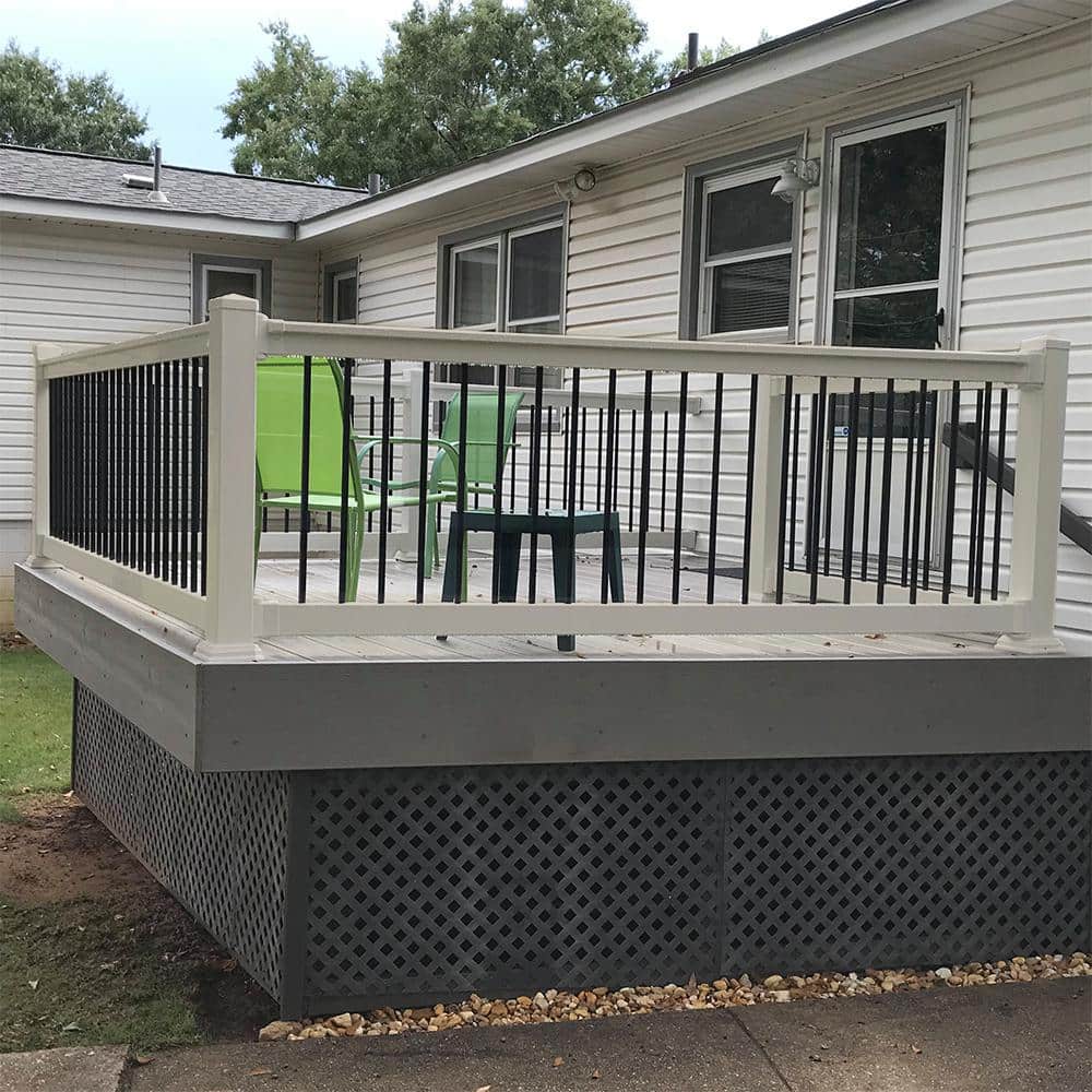 Weatherables 44 in. Vinyl Tan Railing Post Sleeve Kit