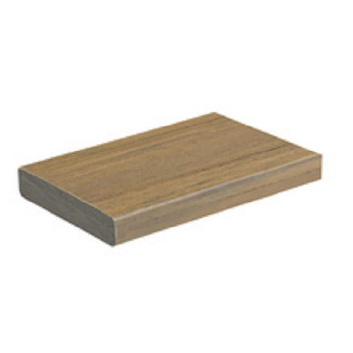 TimberTech Advanced PVC Vintage 1 in. x 6 in. x 1 ft. Square Weathered Teak PVC Sample (Actual: 1 in. x 5 1/2 in. x 1 ft)